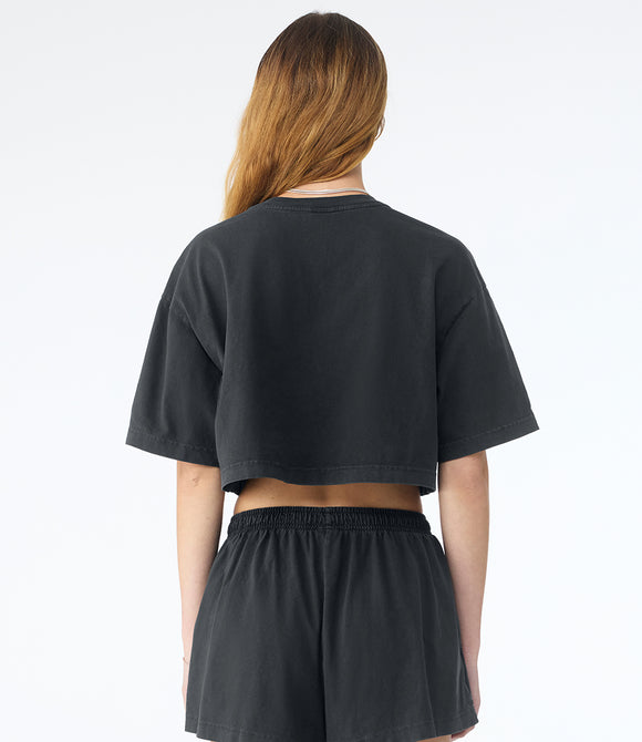 Bella Ladies Heavyweight Washed Cropped T-Shirt