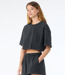 Bella Ladies Heavyweight Washed Cropped T-Shirt-7