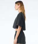 Bella Ladies Heavyweight Washed Cropped T-Shirt-8