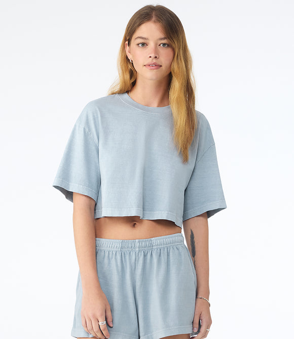 Bella Ladies Heavyweight Washed Cropped T-Shirt