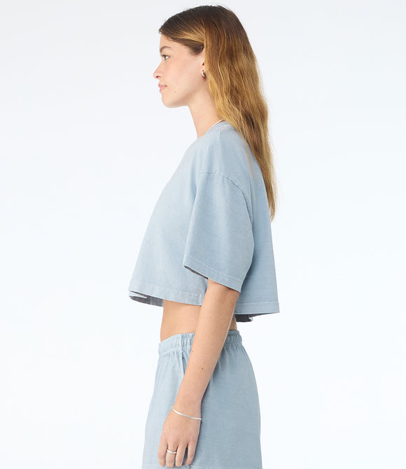 Bella Ladies Heavyweight Washed Cropped T-Shirt