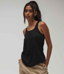 Bella Ladies Flowy Racer Back Tank Top-1