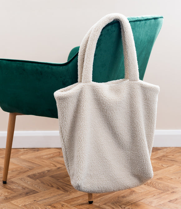Brand Lab Borg Fleece Shopper Tote Bag