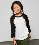 Canvas Youths 3/4 Sleeve Baseball T-Shirt-1