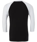 Canvas Unisex 3/4 Sleeve Baseball T-Shirt-5