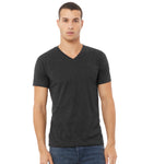 Canvas Unisex Heather CVC V Neck T-Shirt | Dark Grey Heather-1