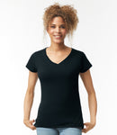 Gildan SoftStyle Ladies V Neck T-Shirt-2