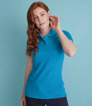 Henbury Ladies Modern Fit Cotton Pique Polo Shirt-1