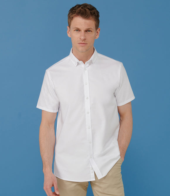 Henbury Modern Short Sleeve Regular Fit Oxford Shirt