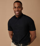 Henbury Modern Short Sleeve Slim Fit Oxford Shirt-1