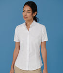 Henbury Ladies Modern Short Sleeve Regular Fit Oxford Shirt-1