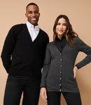 Henbury Lightweight Cotton Acrylic V Neck Cardigan-2