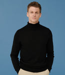 Henbury Roll Neck Sweater | Black-1