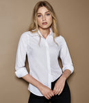 Kustom Kit Ladies Long Sleeve Tailored Poplin Shirt-1
