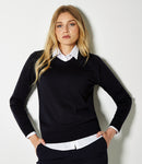 Kustom Kit Ladies Arundel Cotton Acrylic V Neck Sweater-1