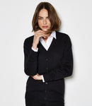 Kustom Kit Ladies Arundel Cotton Acrylic V Neck Cardigan-1
