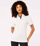 Kustom Kit Ladies St Mellion Tipped Cotton Pique Polo Shirt-2