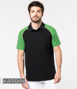 Kariban Baseball Cotton Pique Polo Shirt