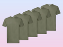 Fruit of The Loom Super Premium T-shirt Olive Green pack of 5-2