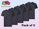 Fruit of The Loom Super Premium T-shirt Deep Navy Blue pack of 5-1