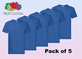 Fruit of The Loom Super Premium T-shirt Royal Blue pack of 5
