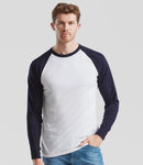 Fruit of the Loom Contrast Long Sleeve Baseball T-Shirt-1