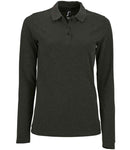 SOL'S Ladies Perfect Long Sleeve Pique Polo Shirt-23