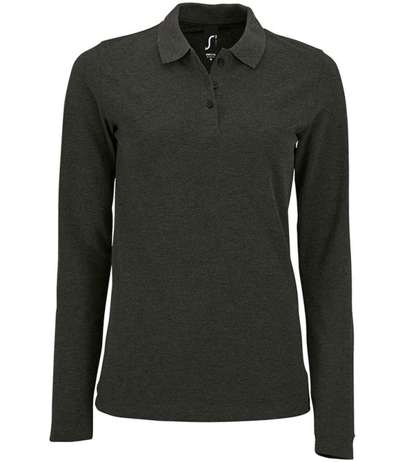 SOL'S Ladies Perfect Long Sleeve Pique Polo Shirt