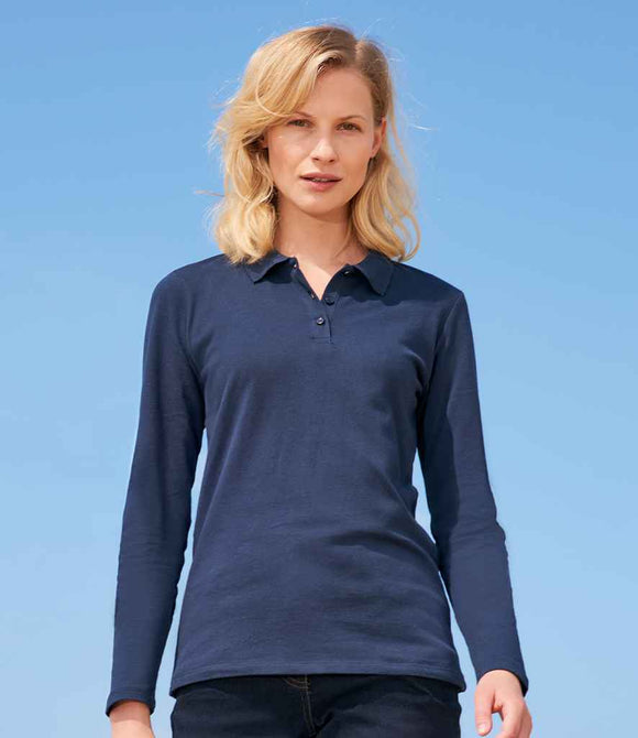 SOL'S Ladies Perfect Long Sleeve Pique Polo Shirt