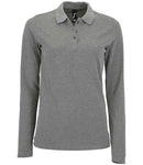 SOL'S Ladies Perfect Long Sleeve Pique Polo Shirt-20