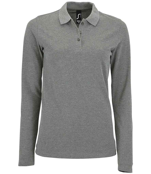SOL'S Ladies Perfect Long Sleeve Pique Polo Shirt