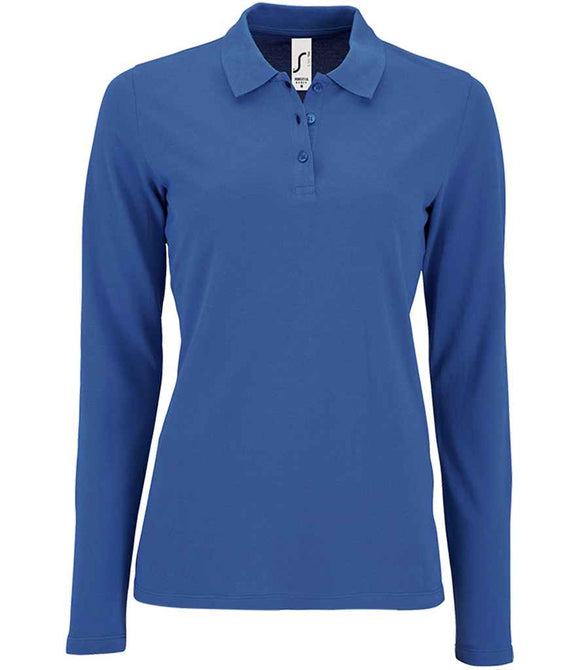 SOL'S Ladies Perfect Long Sleeve Pique Polo Shirt