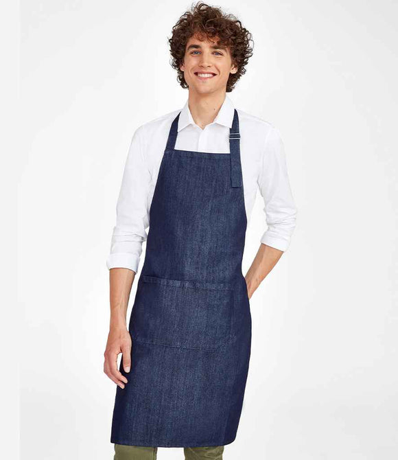 SOL'S Grant Denim Bib Apron with Pocket | Denim Brut