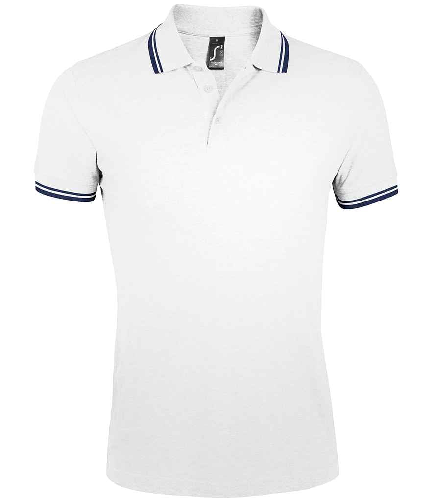 SOL'S Pasadena Tipped Cotton Pique Polo Shirt