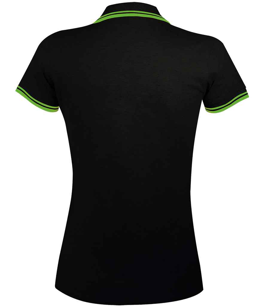 SOL'S Ladies Pasadena Tipped Cotton Pique Polo Shirt