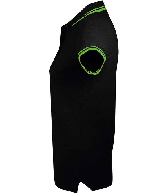 SOL'S Ladies Pasadena Tipped Cotton Pique Polo Shirt