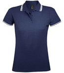 SOL'S Ladies Pasadena Tipped Cotton Pique Polo Shirt-17