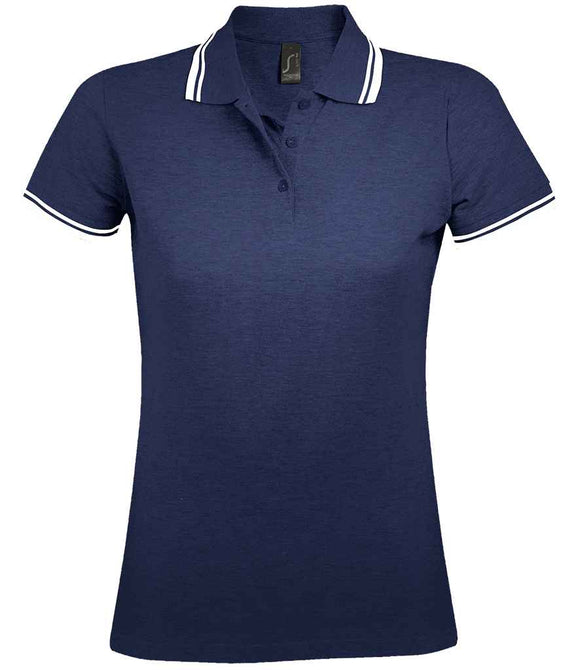 SOL'S Ladies Pasadena Tipped Cotton Pique Polo Shirt