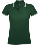 SOL'S Ladies Pasadena Tipped Cotton Pique Polo Shirt-23