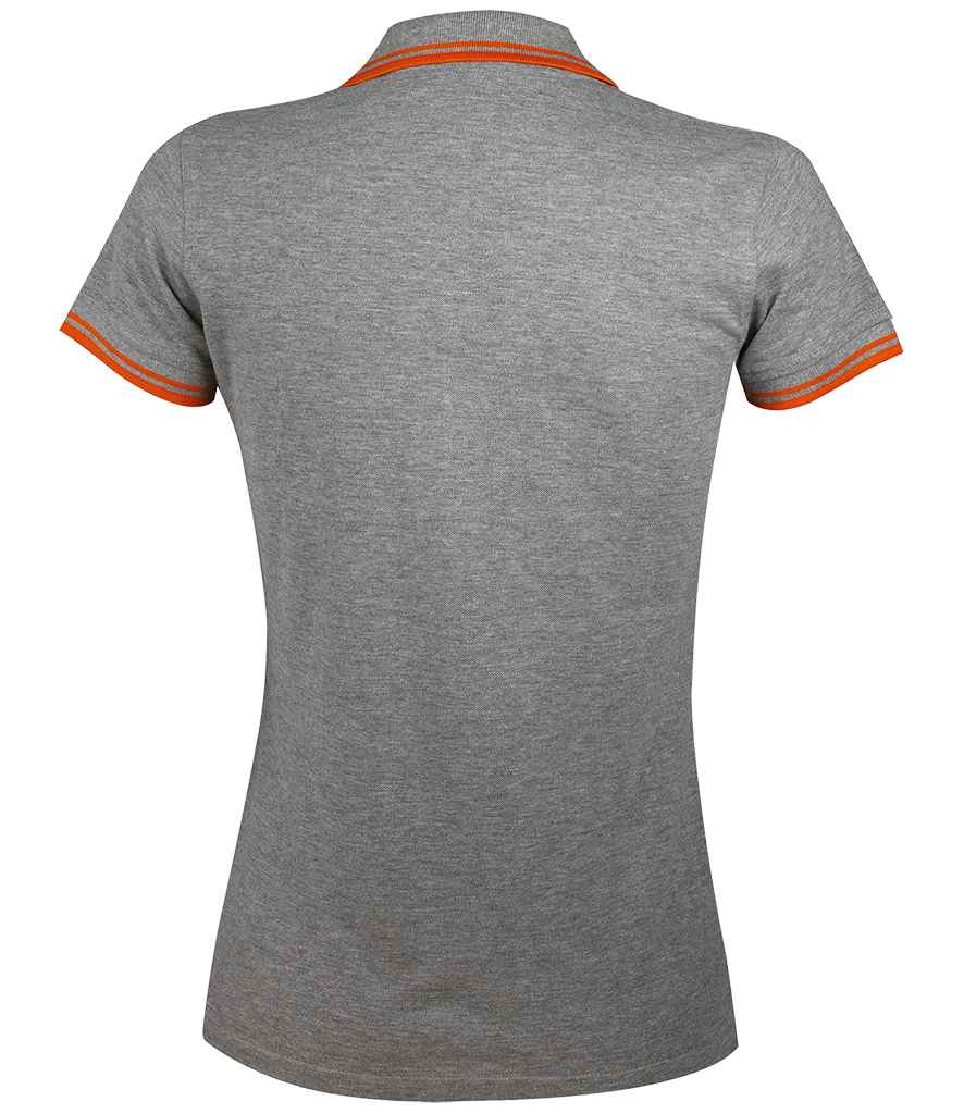 SOL'S Ladies Pasadena Tipped Cotton Pique Polo Shirt
