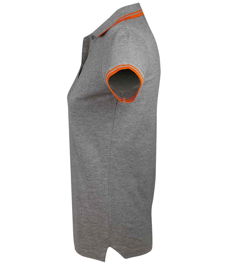 SOL'S Ladies Pasadena Tipped Cotton Pique Polo Shirt