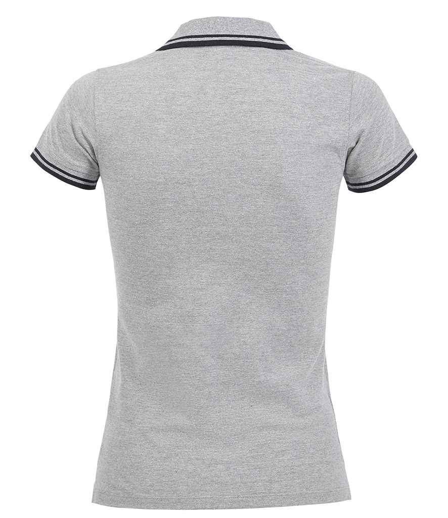 SOL'S Ladies Pasadena Tipped Cotton Pique Polo Shirt