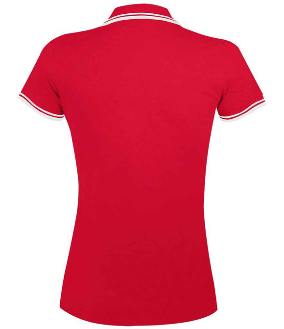 SOL'S Ladies Pasadena Tipped Cotton Pique Polo Shirt