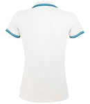 SOL'S Ladies Pasadena Tipped Cotton Pique Polo Shirt-8