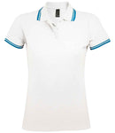 SOL'S Ladies Pasadena Tipped Cotton Pique Polo Shirt-7