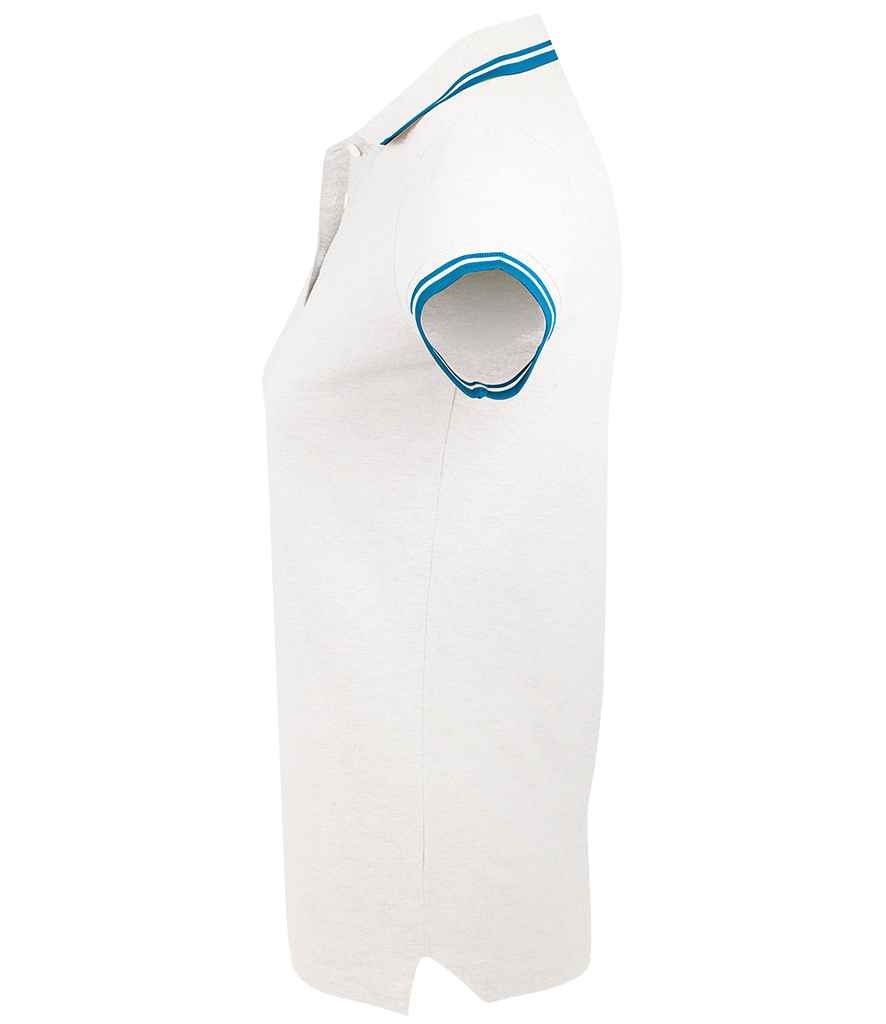 SOL'S Ladies Pasadena Tipped Cotton Pique Polo Shirt