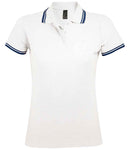 SOL'S Ladies Pasadena Tipped Cotton Pique Polo Shirt-10