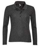 SOL'S Ladies Podium Long Sleeve Cotton Pique Polo Shirt-29