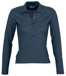 SOL'S Ladies Podium Long Sleeve Cotton Pique Polo Shirt-11