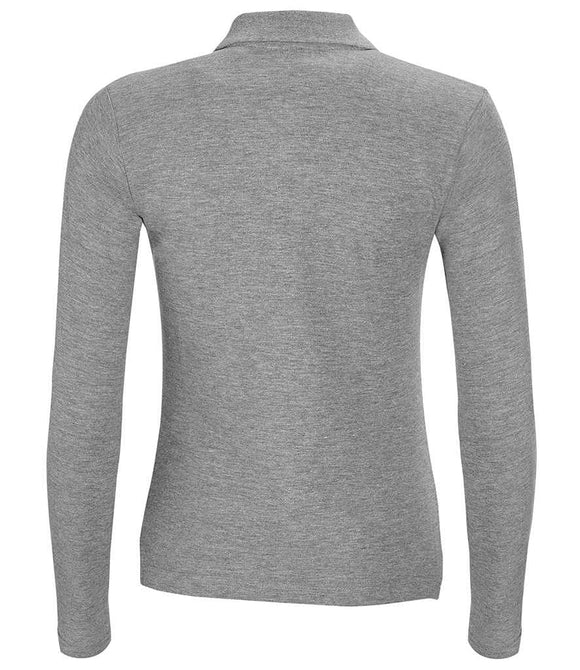 SOL'S Ladies Podium Long Sleeve Cotton Pique Polo Shirt